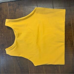 girlfriend collective Bright orange long line sport bra (Dylan tank bra)